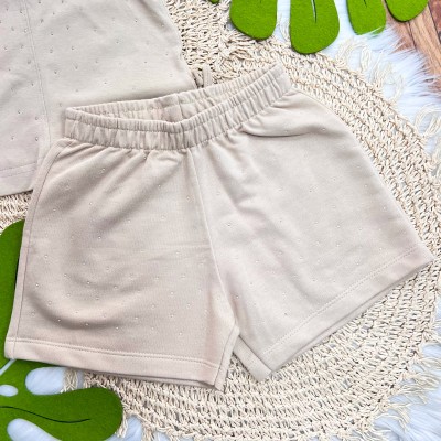 Conj. Regata e Short com Strass - Areia